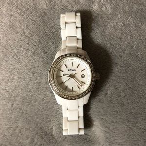 (PRICE DROP) White Fossil Ladies’ Watch